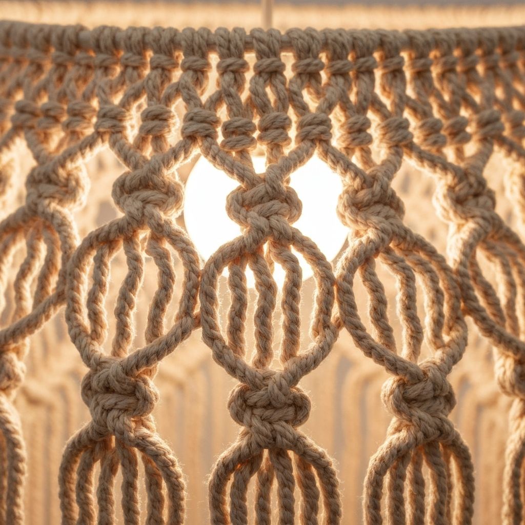 Текстура макраме крупным планом